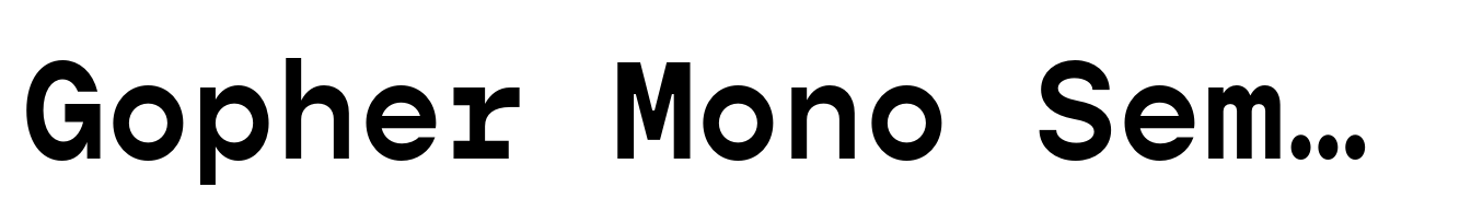 Gopher Mono Semi Bold